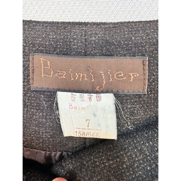 Vintage Baimijier Embroidered A-Line Skirt Size 7 Lace Hem Swirl Whimsical Goth - Picture 6 of 7